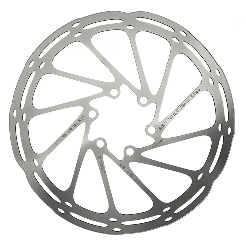 SRAM Centerline 180 Rounded Disk Rotor w/Lock Ring in Silver/Black