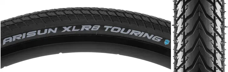 Arisun XLR8 Touring 60-tpi KD 700x35c Wire Tire in Black