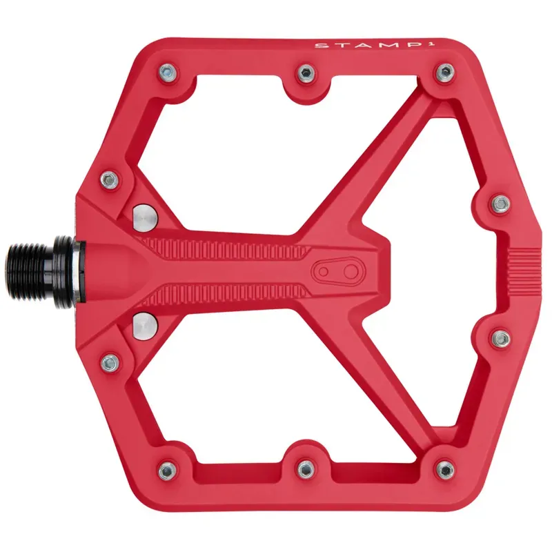 Crankbrothers 9/16 Stamp 1 Gen 2 Large Platform Pedals in Red