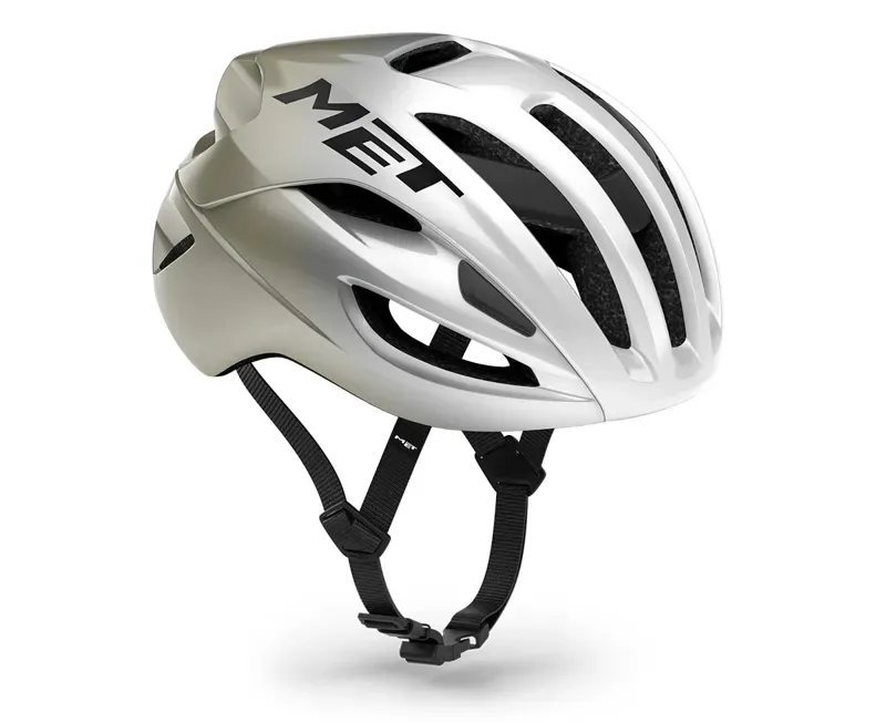 MET Helmets Rivale MIPS Road Cycling Helmet in Silver Gray