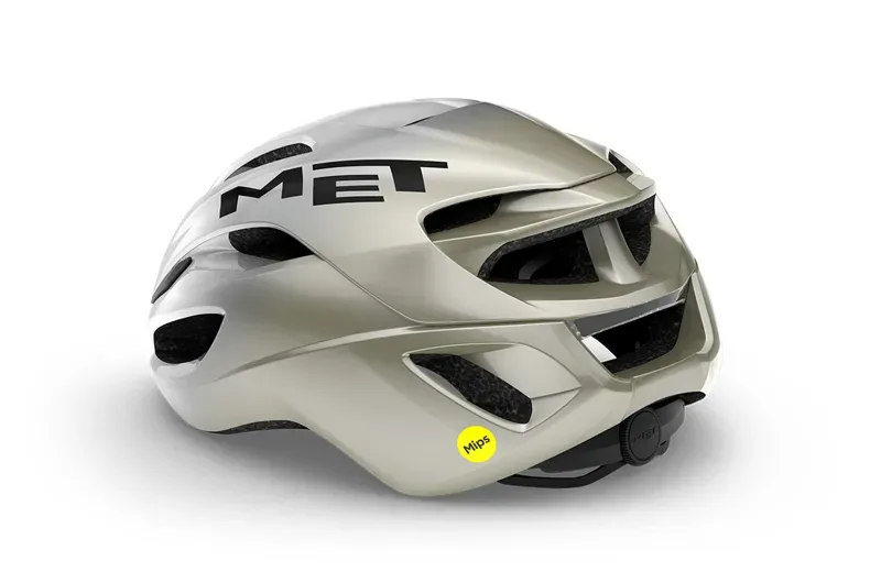 MET Helmets Rivale MIPS Road Cycling Helmet in Silver Gray-2