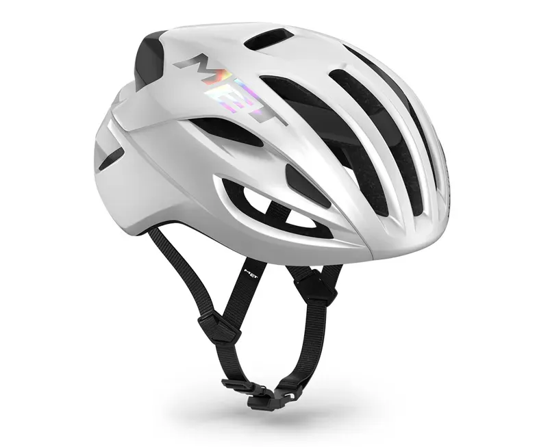 Met Rivale MIPS Road Cycling Helmet in White Holographic