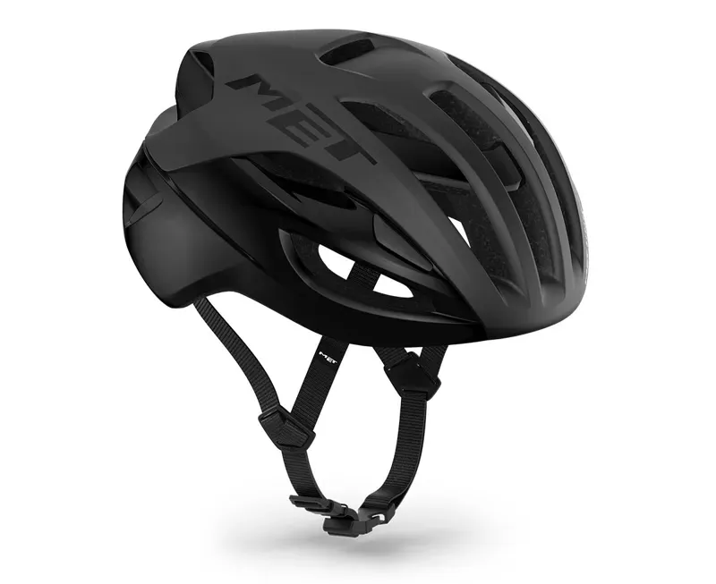 Met Rivale MIPS Road Cycling Helmet in Black Matte/Glossy Black