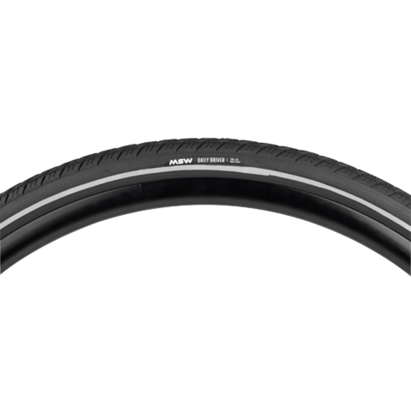 Msw Daily Driver 700x38 Rigid Wire Bead Reflective Sidewall Tire in Black-2