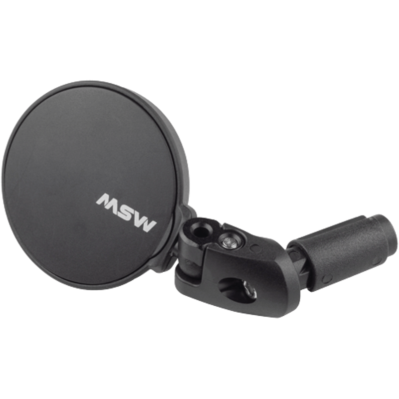 MSW Drop Bar Handlebar Mirror HD Glass in Black-1