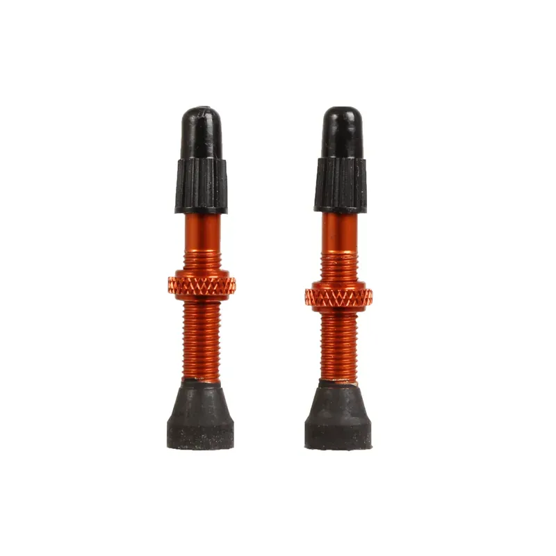 Industry Nine Tubeless 40mm Presta Valve Stem Pair in Orange